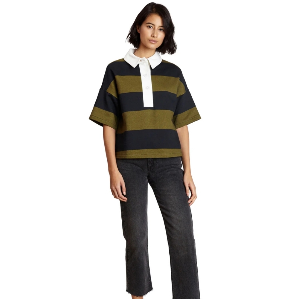 The kit Rugby Stripe Shirt, Army Stripe